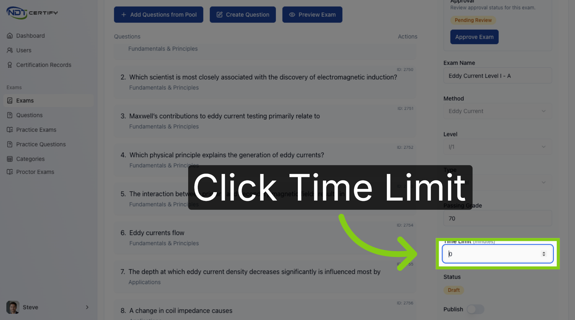 Screenshot: Access Time Limit Setting
